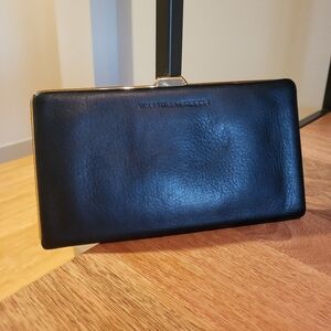 Aimee Kestenberg Black Leather Clutch Style Slimline Wallet